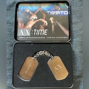 Limited Edition Armani Exchange + Tiesto Dog Tags w/1 Gig USB Flash Drive